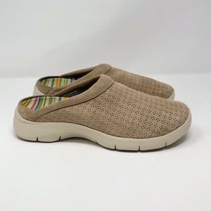 Dansko Clogs Elon Slip On Mules  Suede Cushion Comfort Mocha